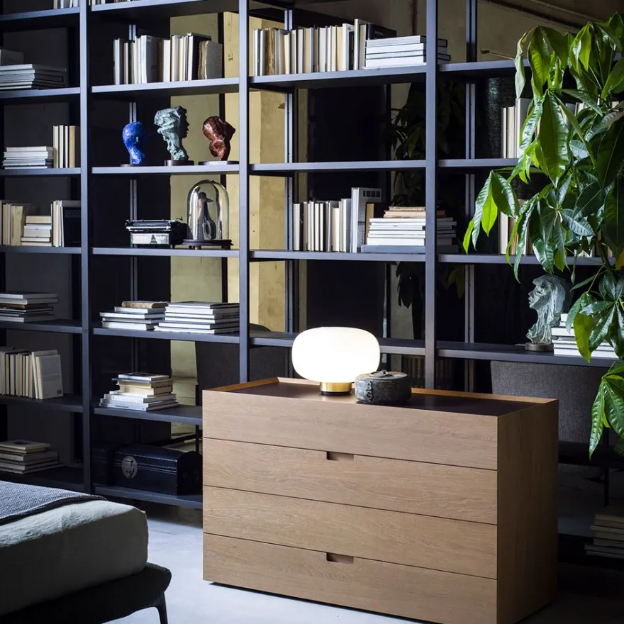LEGÈR Glas-Tischleuchte mit LED in zwei Größen