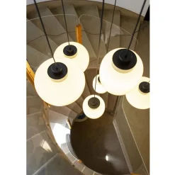 LEGÈR Große 6-flammige Glas-Hängeleuchte