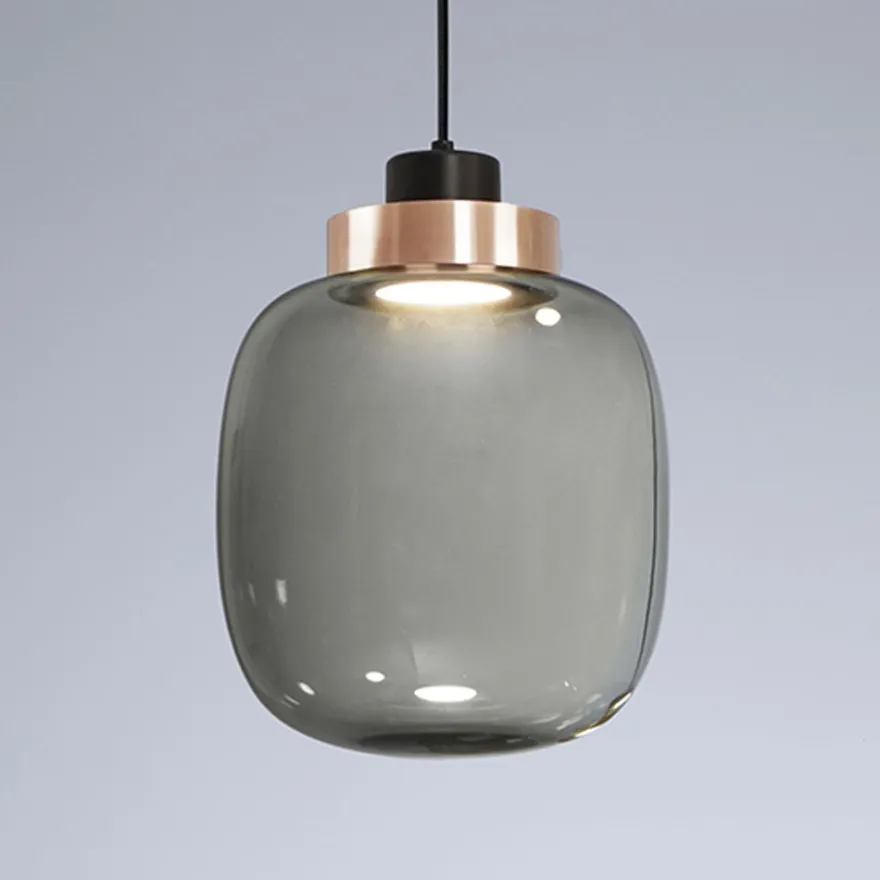 LEGÈR Rauchglas-Pendelleuchte mit LED