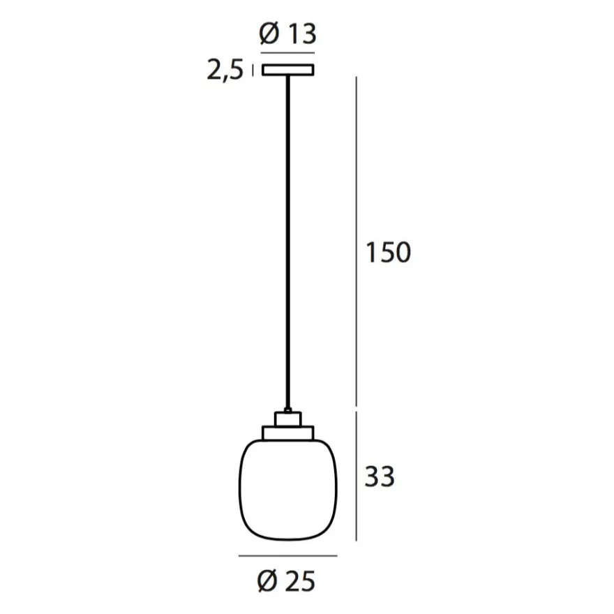 LEGÈR Rauchglas-Pendelleuchte mit LED