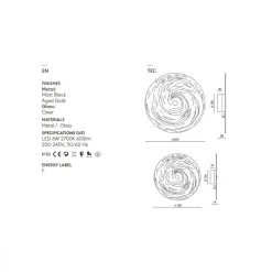 LIDA Design-Wandleuchte Glas