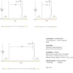 LINEA Lange LED Linien-Pendelleuchte Up&down Licht