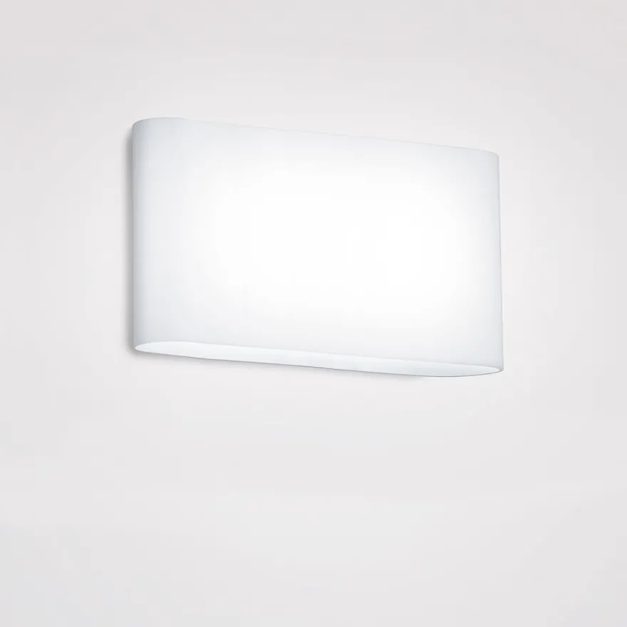 LOOP Wandleuchte Opalglas länglich