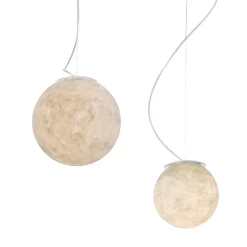 LUNA Mond-Leuchte aus weißem Kunstharz