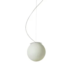 LUNA Mond-Leuchte aus weißem Kunstharz