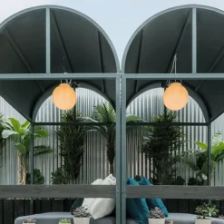 LUNA OUTDOOR Mond-Leuchte aus weißem Kunstharz