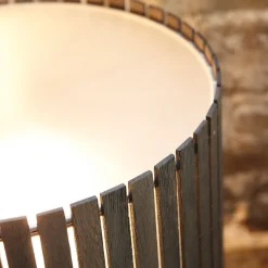 LUZ OCULTA WOOD Besondere Tischleuchte mit Holzverblendung