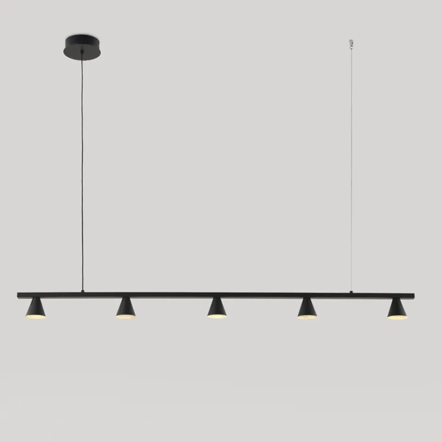 LYB Lange Design Hängeleuchte in Schwarz oder Gold
