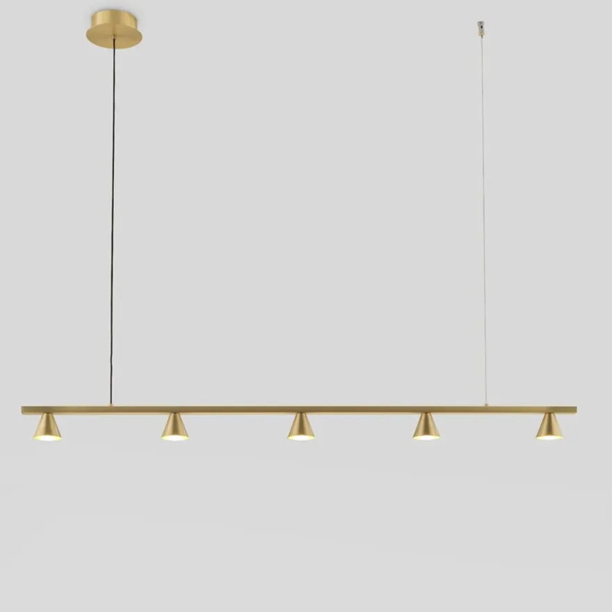 LYB Lange Design Hängeleuchte in Schwarz oder Gold