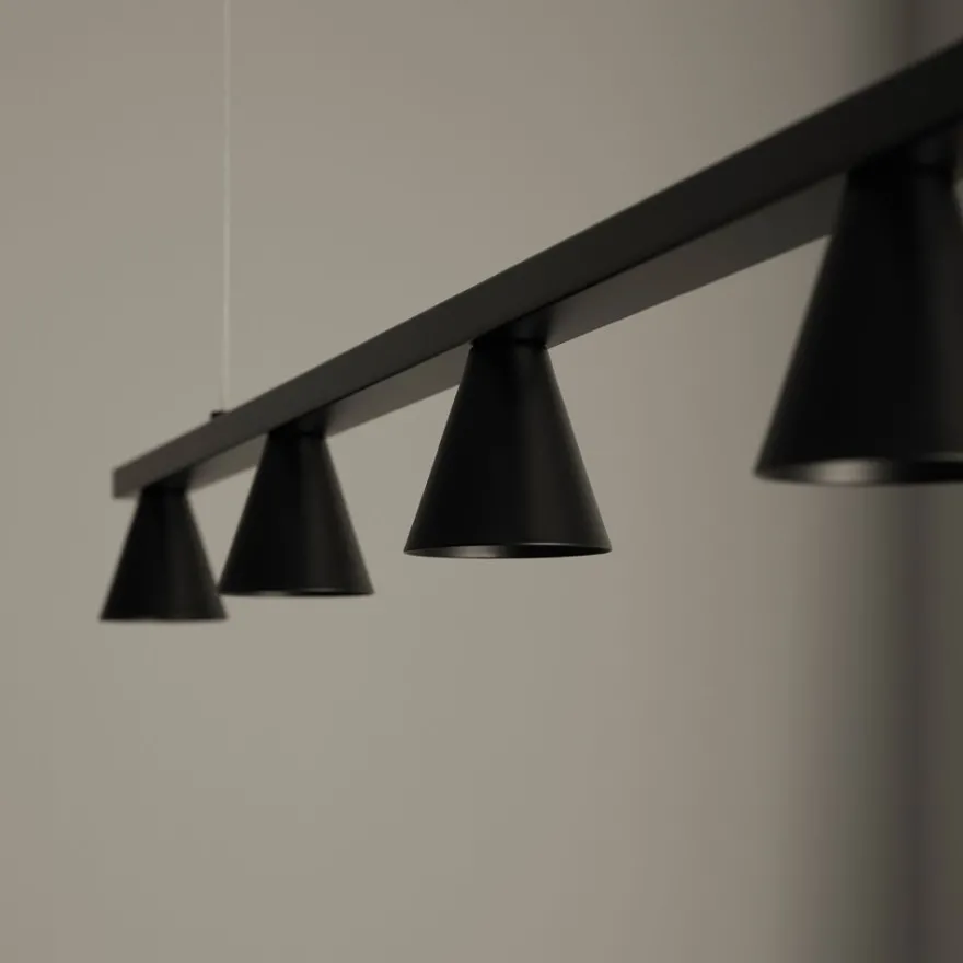 LYB Lange Design Hängeleuchte in Schwarz oder Gold