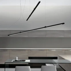 MAGNA Lange schmale LED Linien-Pendelleuchte