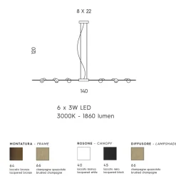 MAGNETIC Moderne LED Hängeleuchte