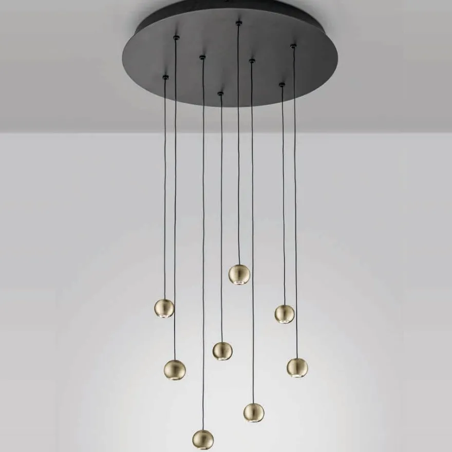 MAGNETIC Moderne LED Hängeleuchte mit 8 Pendeln
