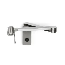 MANHATTEN Wandleuchte mit flexiblen Wandarm in Nickel