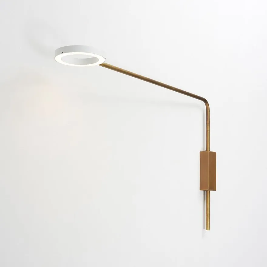 META Ausleger-Wandleuchte mit drehbarem LED Ring