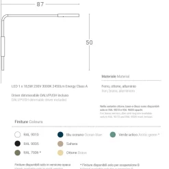META Ausleger-Wandleuchte mit drehbarem LED Ring
