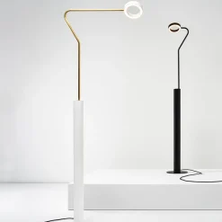 META Design Stehleuchte mit drehbarem LED Ring