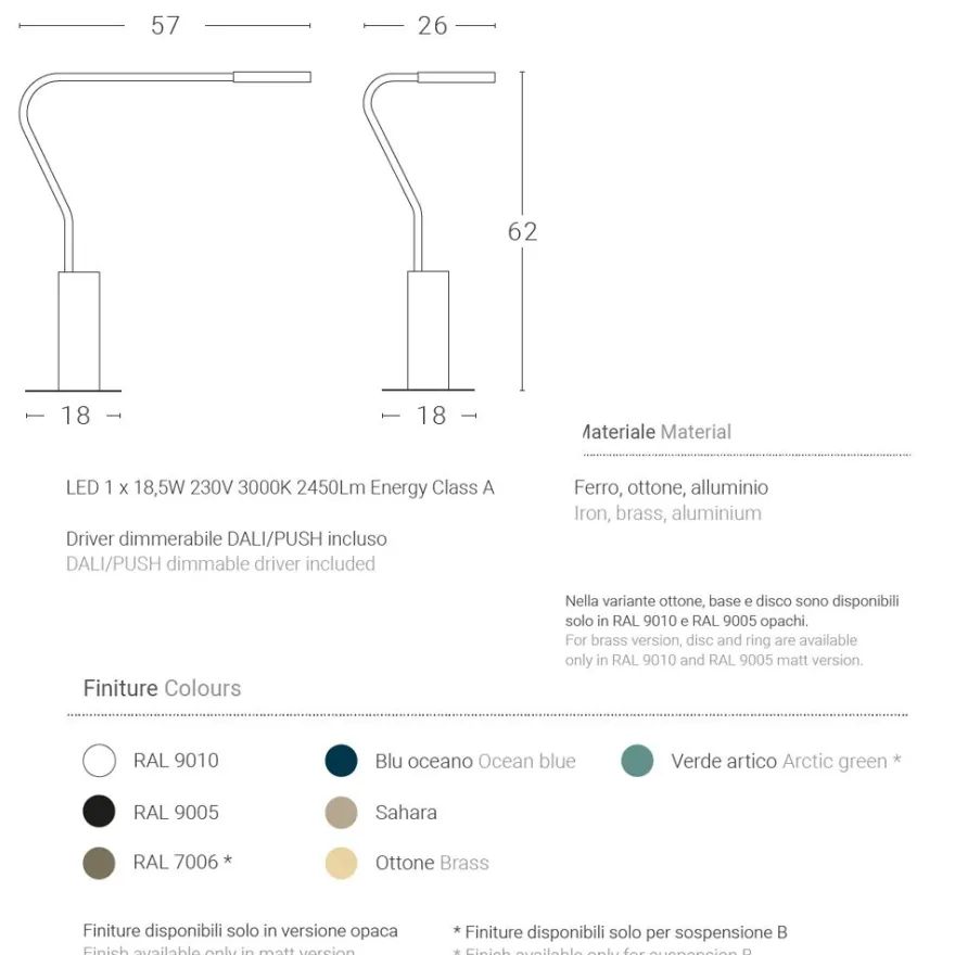 META Design Stehleuchte mit drehbarem LED Ring