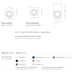 META Design Wandleuchte mit drehbarem LED Ring