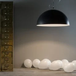 MEZZA LUNA LAVAGNA sehr große Hängeleuchte mit Tafel-Lack