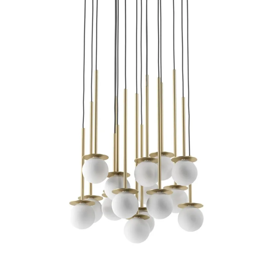 MIORI 16-flammige Kugelglas-Pendellampe