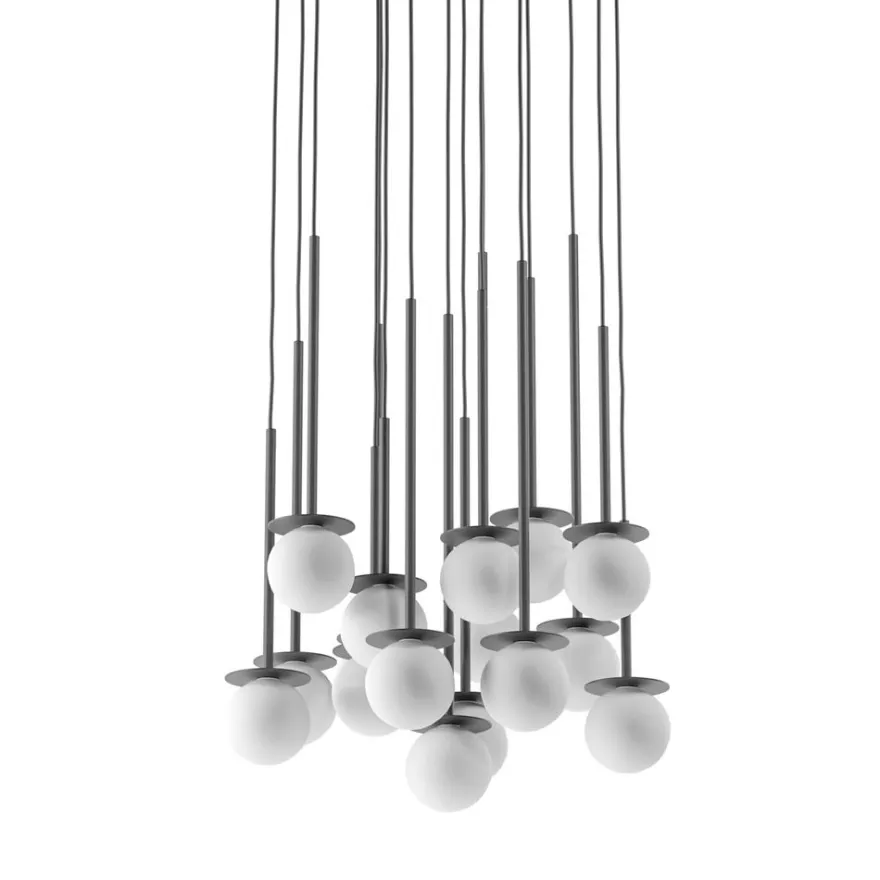 MIORI 16-flammige Kugelglas-Pendellampe