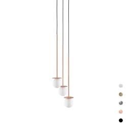 MIORI 3-flammige Kugelglas-Pendellampe