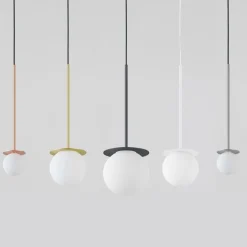 MIORI Kleine Kugelglas Pendelleuchte