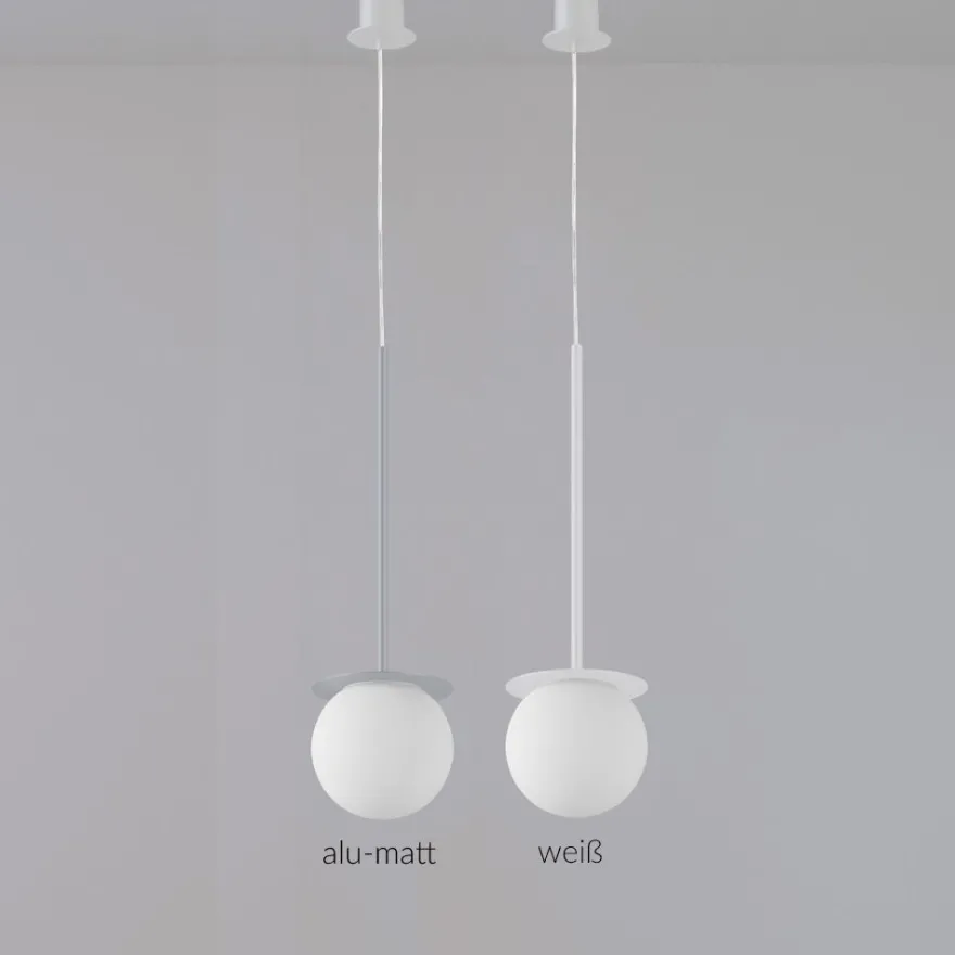 MIORI Kleine Kugelglas Pendelleuchte