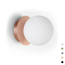 MIORI Kleine Wandleuchte mit Kugelglas Ø 10 cm