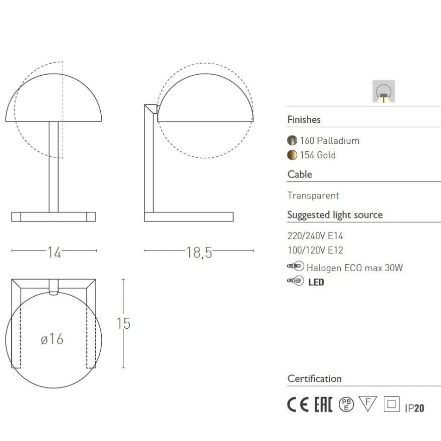 MJA Design Klassiker Tischleuchte