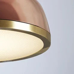 MOLLY M Halbrunde LED Wandleuchte oder Deckenleuchte mit Farbvariationen aus Messing oder Kupfer