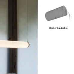 MUDEST Lange LED Hängeleuchte aus Beton