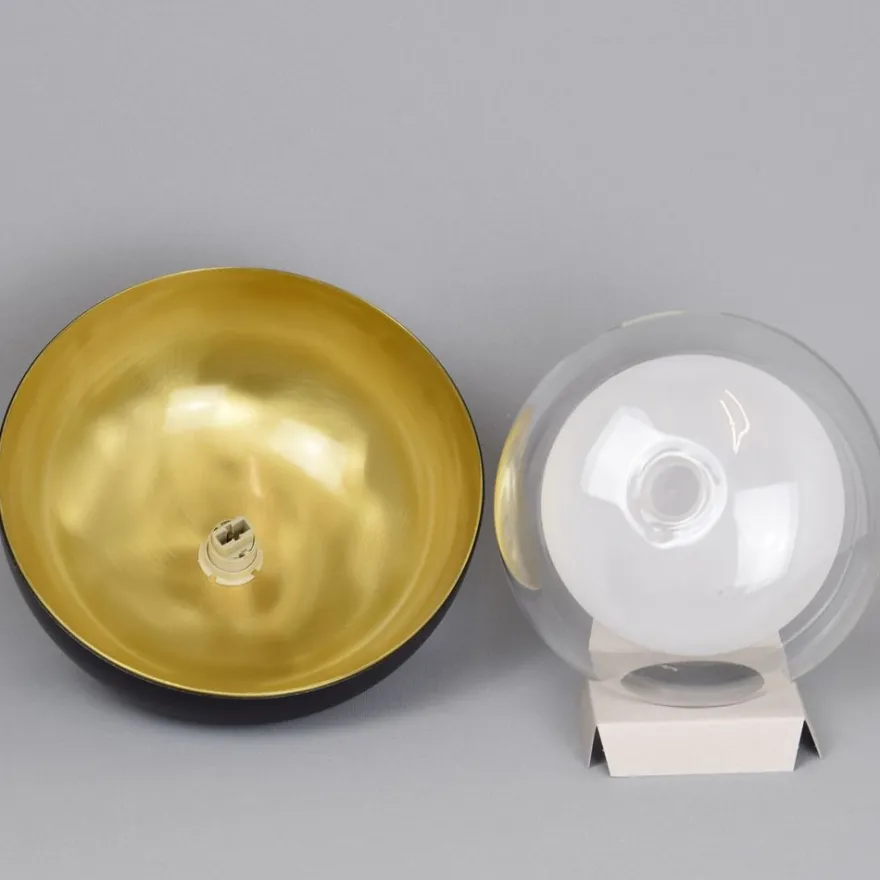 MUSE Kleine Pendelleuchte Schwarz u. Glas