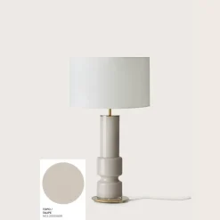 NOA Moderne Tischleuchte mit buntem Glas-Fuß