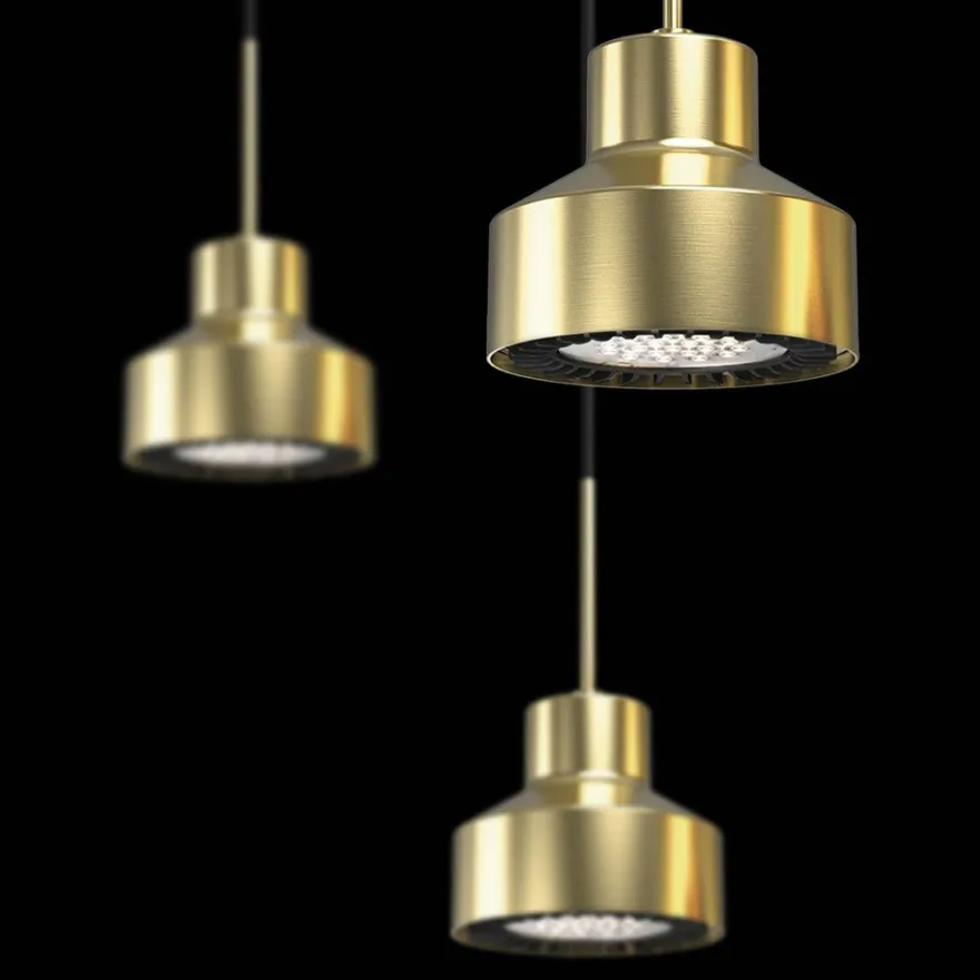 NOX Kleine Design Hängeleuchte Messing