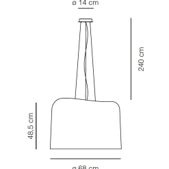 OLA Design Hängeleuchte aus Fiberglas