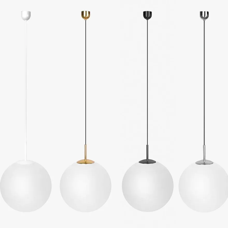 OLANA Weiße Kugelglas Pendelleuchte