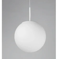 OLANA Weiße Kugelglas Pendelleuchte