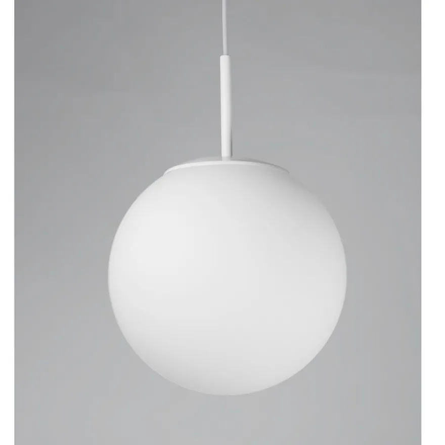 OLANA Weiße Kugelglas Pendelleuchte
