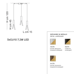 OLMA Design Hängeleuchte 3-flammig