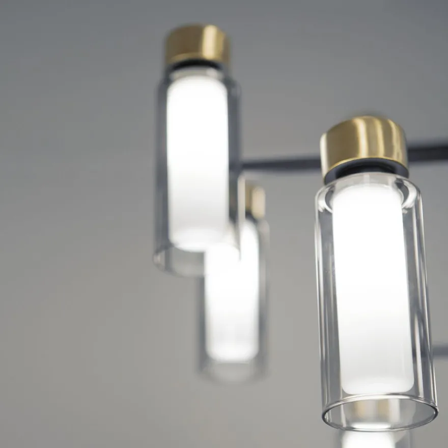 OSMAN Italienische Design-Wandleuchte Glas Messing