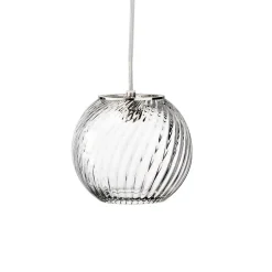OTO Italienische Kugelglas Leuchte mit gedrehtem Glas