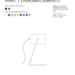 PAINT T LAVANGA Design Tischleuchte aus Italien