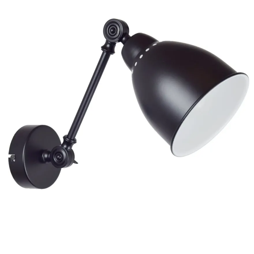 PALDIO Verstellbare Wandleuchte in Schwarz