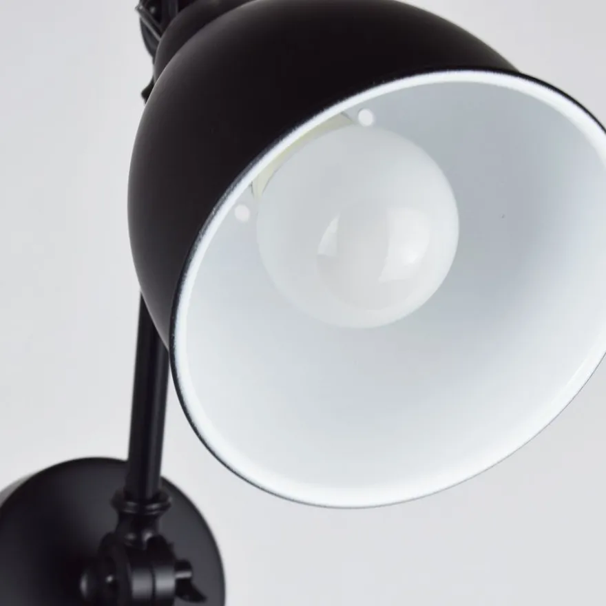 PALDIO Verstellbare Wandleuchte in Schwarz