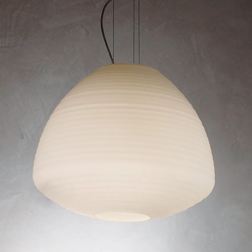 PERSEO Bauchige Opalglas Leuchte