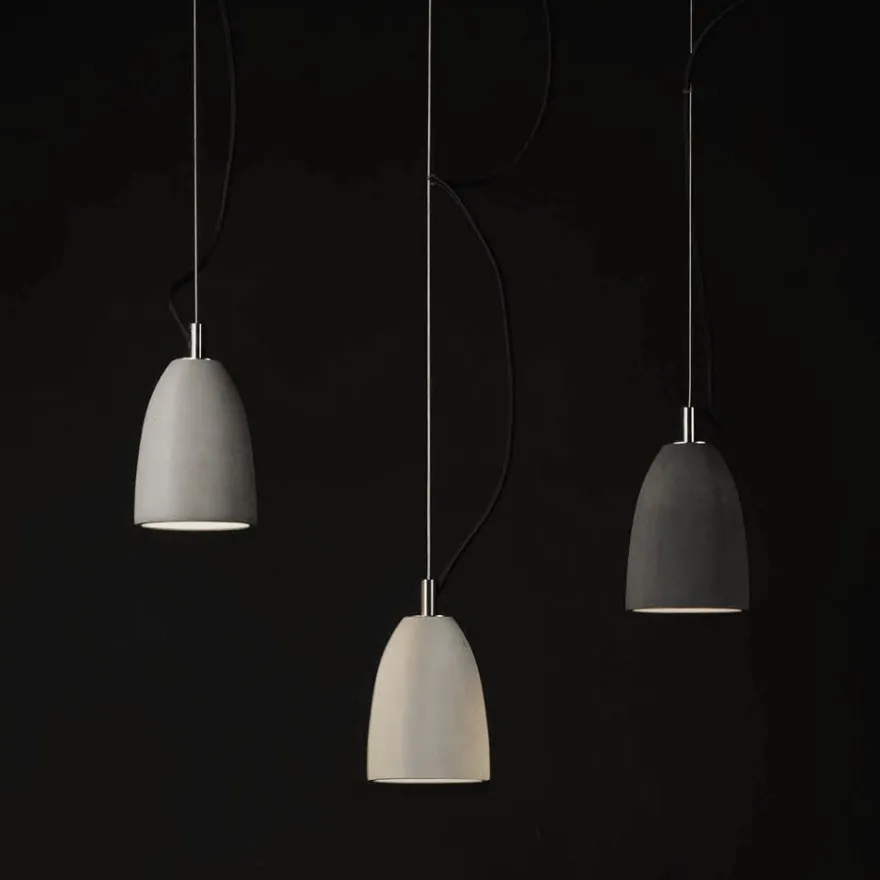 PHOEBE Beton Pendelleuchte Glockenform