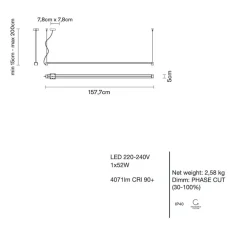 PIVOT Lange Led Hängeleuchte