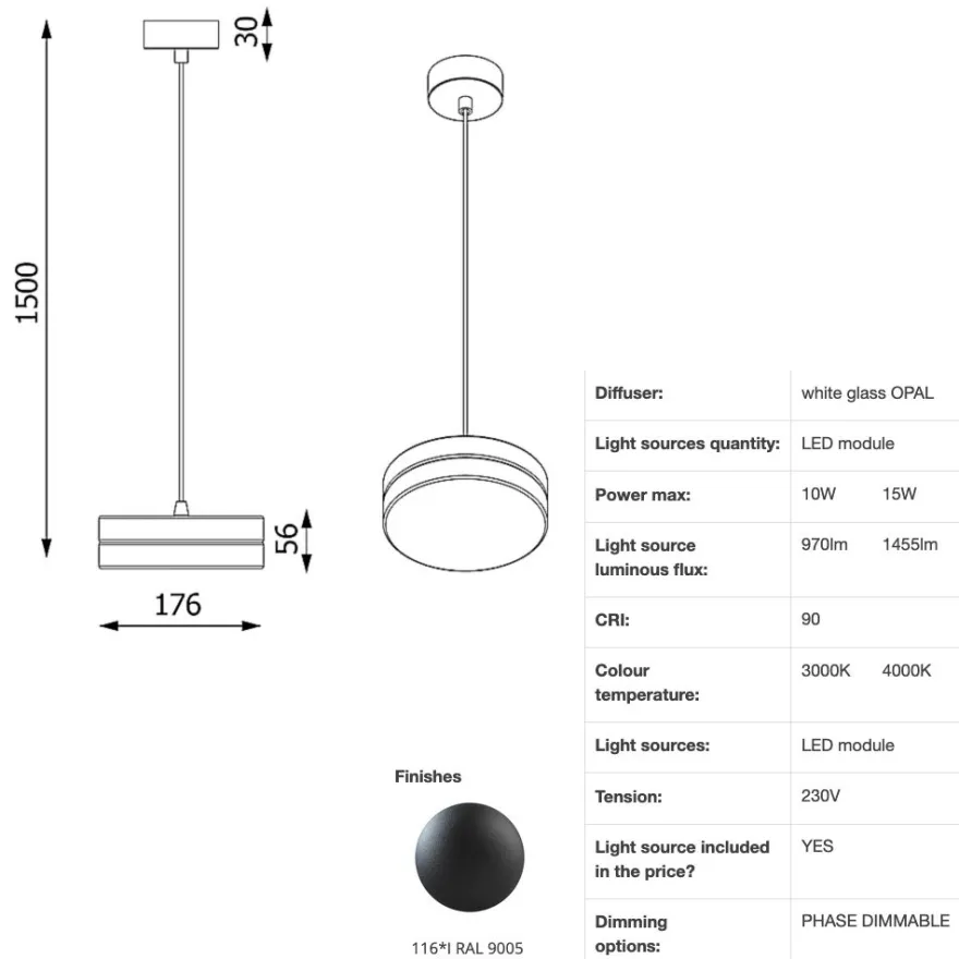 POLL Kleine LED Hängeleuchte